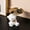 White, variant on Bear Sculpture Storage Tray, Decorative Figurine Key Holder Tray for Home Office Entryway Small Item Organization(Orange,10.5x15x15.5cm)