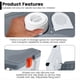 thumbnail image 4 of Taburete de Baño Plegable Portátil para Baño, Taburete Antideslizante para Sentadillas, Orinal para Hacer Caca, Elevador de Piernas para Ponerse en Cuclillas en el Baño, 4 of 5