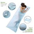 thumbnail image 6 of Genreen Travel and Camping Sheet Sleeping Bag Liner - Lightweight Compact and Portable Adult Sleeping Bag - Ideal for Traveling,Hostels and Camping (Blue), 6 of 7