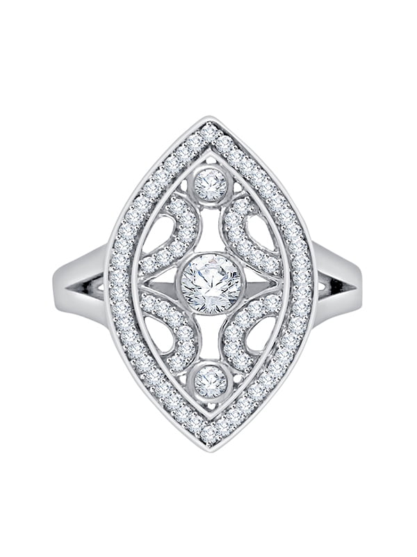1/5 cttw, J-K, SI2-I1 Size-3 KATARINA Diamond Heart Crown Ring in 10k Two Tone Gold 1/5 cttw, J-K, SI2-I1 Size-3 KATARINA Diamond Heart Crown Ring in 10k Two Tone Gold