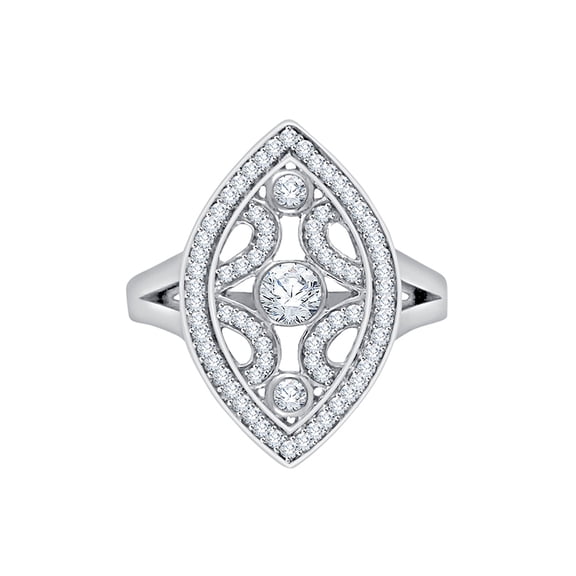 KATARINA Diamond Fashion Ring in Sterling Silver (1/2 cttw, I-J, I1-I2) (Size-10)