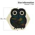 thumbnail image 2 of Disketp Owl With Mandala Funny Coasters,6 Pcs Leather Coasters With Holder, Perfect Housewarming Hostess Gifts,Protect Furniture From Water Marks Scratch And Damage, 2 of 7