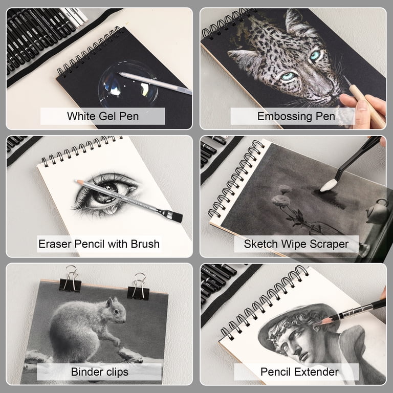 HIFORNY 60 Piece Professional Drawing Sketching Set photo 6