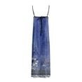 thumbnail image 3 of WILLBEST Robes pour Femmes Robe Maxi Contrastée Bretelles Spaghetti Tenues d'Été Voyage Sans Manches Longues Robes, 3 of 5