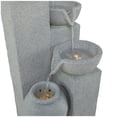 thumbnail image 4 of DecMode Light Gray 4 Tier Fountain Indoor Outdoor Decor with LED Light, 4 of 8