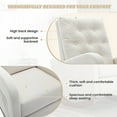 thumbnail image 3 of Dinosisco Rocking Chair for Nursery, Tufted Nursery Glider Rocker for Living Room, Beige Linen, 3 of 7