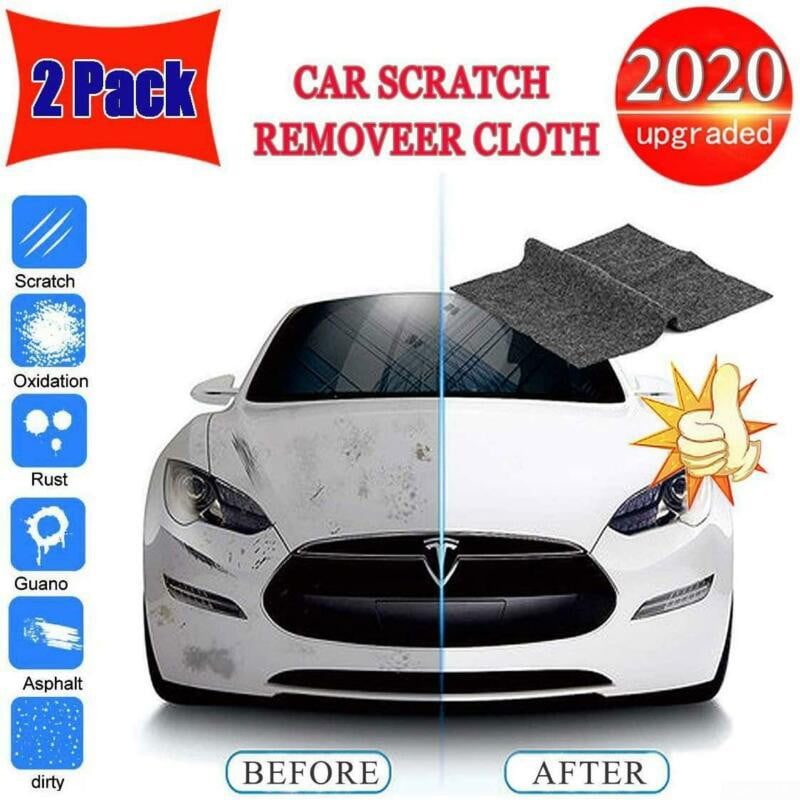 Multipurpose Scratch Remover Cloth 2 Pack Nano Magic Cloth 2020 Upgraded Car Paint Scratch Repair for Repairing Light Paint Scratches Remover Scuffs on Surface and Strong Decontamin. 