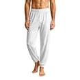 thumbnail image 2 of Zormilly Mens Pajama Pants Elastic Waist Lightweight Cuffed Lounge Pants with Pockets Soft Casual Pajama Bottoms, S-2XL, 2 of 6