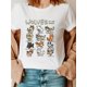 thumbnail image 1 of Women's Black Chibi Wolf Lover T-Shirt - 9 Adorable Cartoon Wolf Breeds & "Wolves of the World" Graphic, Soft Short Sleeve Crew Neck Casual Top for Summer & Spring, Animal Graphic T, 1 of 6