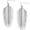 3" inch - Silver, variant on Humble Chic Palm Leaf Dangle Earrings - Long Boho Dangles, Silver - 3 inch