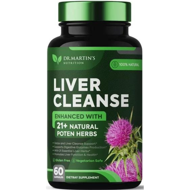 Liver Cleanse Detox & Support Supplement 21 Natural Herbs for Your Liver Advanced Formula
