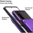 thumbnail image 3 of for Galaxy S20 Case Wallet Credit Card Holder 4-Card Slot Hidden Flip Back Pocket Dual Layer Hybrid Rugged Rubber Bumper Armor Protective Hard Shell Cover for Samsung Galaxy S20 6.2 (Purple), 3 of 11
