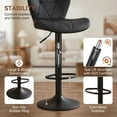 thumbnail image 5 of Restworld Armless Adjustable Faux PU Leather and Modern Bar Stools - Set of 2, Black, 5 of 13
