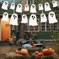 thumbnail image 4 of 2pcs Halloween Garland Banner, Glitter Halloween Banner DIY Hanging Halloween Ghost Decorations for Haunted Houses Doors Party Wall Fireplace, 4 of 5