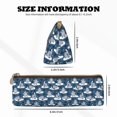 thumbnail image 4 of Xecao Snow Penguin Print Leather Pencil Case -Stationery Bag Pen Holder for Work & Office, 4 of 5