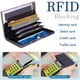thumbnail image 3 of Tarjetero, tarjetas de crédito, 2 piezas, tarjetero RFID de metal, cartera protectora para tarjetas de visita, tarjetero fino, 6 ranuras para tarjetas para mujer, hombre (negro + plata), 3 of 4