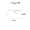 thumbnail image 2 of Dainolite - Trapezoid - 3 Light Trapezoid Flush Mount-Black Finish-Cream/White, 2 of 3