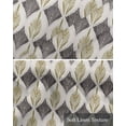 thumbnail image 6 of Brown Geometric Leaves Linen Curtain Valance for Bedroom/Bathroom/Kitchen/Office/Living/Dining Room Windows,Retro Modern Abstract Grey Rod Pocket Topper Drapes Decorative Cafe Drapery Panel 54x18, 6 of 6