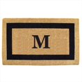 thumbnail image 1 of Nedia Home 02071M Monophoto - Cadre Noir 24 x 57 Po Tapis de Sol en Fibre de Coco Résistant - Monogrammé M, 1 of 1