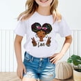 thumbnail image 2 of JIAHONG Toddler Shirts Girls 4t Round Neck Letter Graphic Print Short-Sleeve T-Shirt Children's Fashion Preppy Shirt School Clothes for Girls, White, 2 of 5
