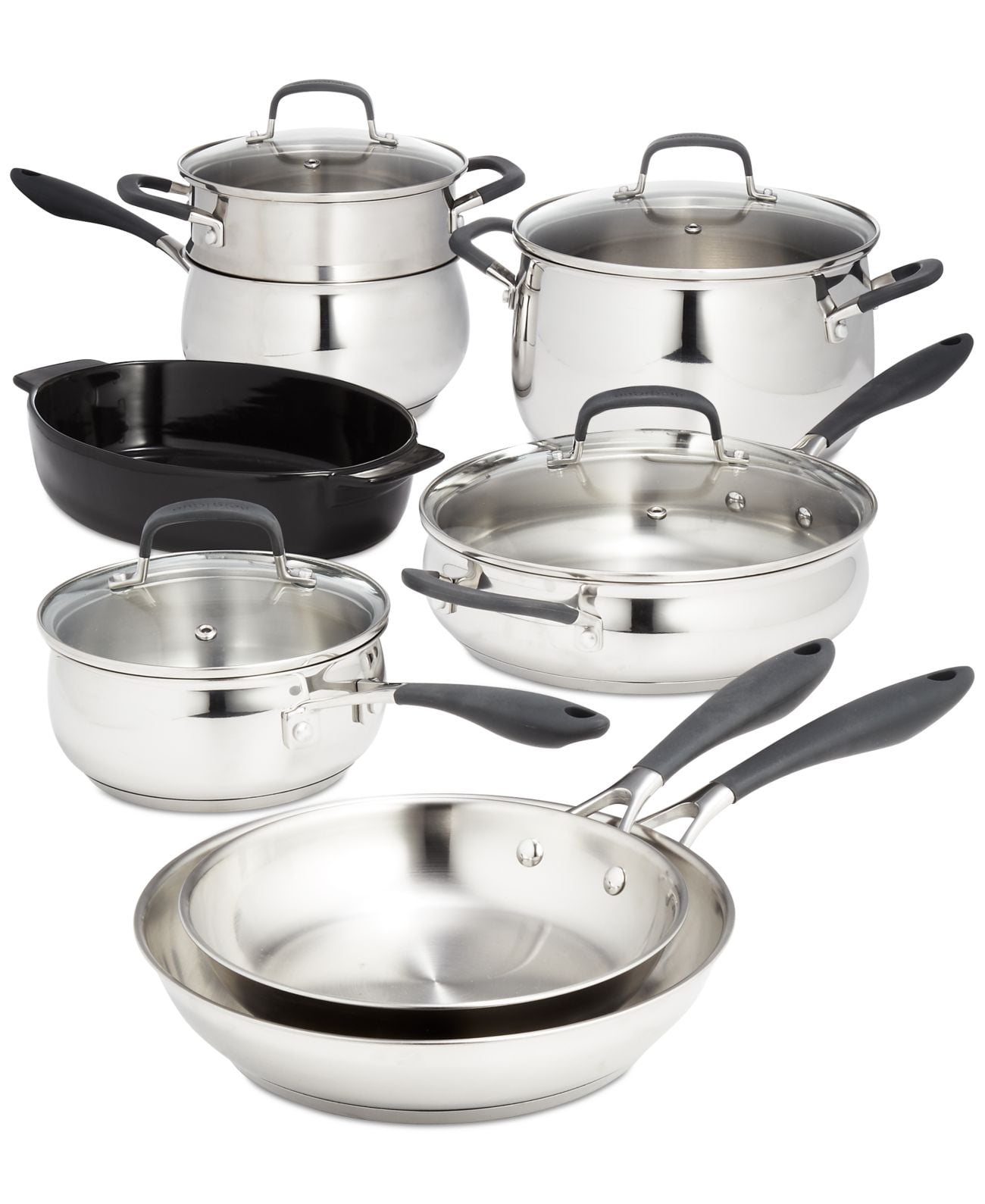 Belgique Stainless Steel 12-Pc. Cookware Set 