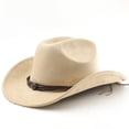 thumbnail image 2 of Functional Western Cowboy Hat for Outdoor Adventures with Curved Brim Lightweight Travel Accessory, 2 of 3