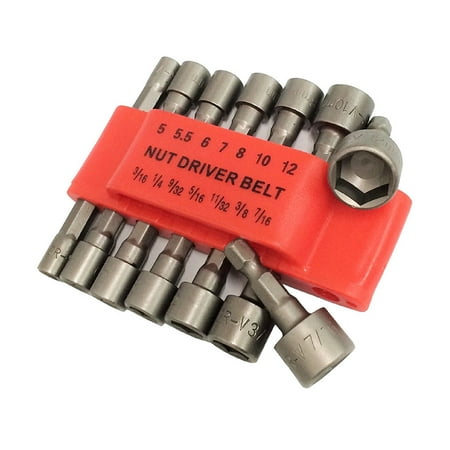 Insulated Metric Nut Driver - 14pc Power Nut Driver Set Dual Metric & Standard SAE 1/4