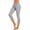 Gray, variant on ABATAB Women Capri Leggings Stretchy Comfortable Gym Legging Summer Casual Solid Comfy Yoga Workout Cropped Pants