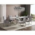 thumbnail image 2 of Manhattan Comfort Element 18.9" Velvet Dining Chair in Steel Gray (Set of 6), 2 of 11