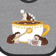 thumbnail image 4 of Inktastic Cute Hot Chocolate Hedgehogs Boys or Girls Baby Bib, 4 of 4