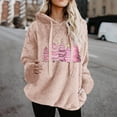 thumbnail image 5 of ShiShine Plush Christmas Hoodies for Women Long Sleeve Pullover Graphic Print Funny Sweatshirt Festival Tops, 5 of 5