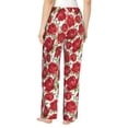 thumbnail image 3 of Goofa Rose Flowers Printed Soft Pajama Pants for Women, Wide Leg Comfy Casual Lounge Yoga Pants-XX-Large, 3 of 9