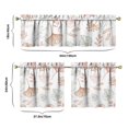 thumbnail image 6 of Kitchen Curtains 24 Inch Short - 3 Panel Set, Vintage Floral Butterfly Bee Botanical Print, Rod Pocket Window Curtain for Farmhouse, Modern Rustic, Spring Summer Decor, Easy Wash, 6 of 6