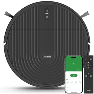 GleeU GRS1 Robot Vacuum Cleaner, Tangle-Free, 140 min Runtime, APP Control, for Pet Hair, Hard Floor