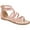 Pink, variant on Journee Womens Zailie Gladiator Flat Sandals, Widths Available