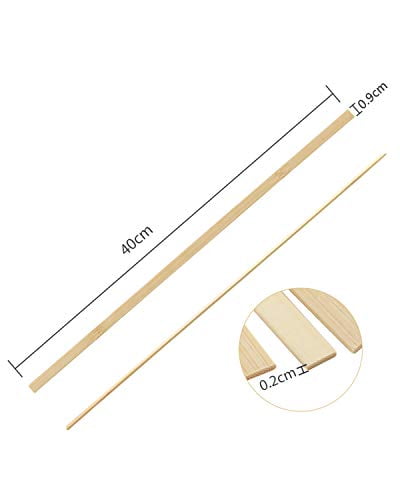 Strong Wood Strips for Craft Projects9 0.2 Inch Width Pllieay 90 Pieces 15.7 Inch Square Wooden Craft Sticks Extra Long Bamboo Sticks Bamboo Strips 