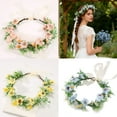 thumbnail image 2 of COOLHOOD Elastic Baby Girls Floral Headpiece Fabric Grass Tulle Ribbon Nature Inspired Hair Accessory For Photoshoots, 2 of 3