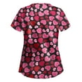 thumbnail image 2 of Danhjin Womens Nursing Scrub Tops Printed Working Uniform Short Sleeve V-Neck Workwear Blouse T-shirt with Pockets Scrubs - Summer Savings Clearance, 2 of 5