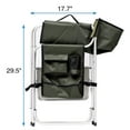 thumbnail image 3 of Oversized Camping Portable Aluminum Directors Chair, Padded Folding Directors Chair with Side Table Storage Pockets, Outdoor Camping, Picnics and Fishing (Black 1 Green), 3 of 9