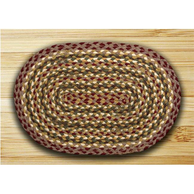 Earth Rugs 52PM324 OliveBurgundyGray Placemat