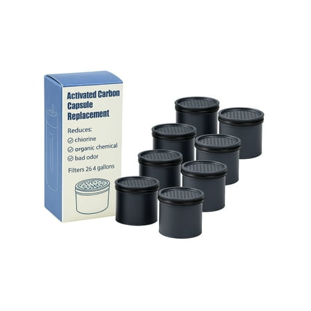 Nispira Carbon Water Filter Replacement Compatible with Lifestraw Stell Universal Go2 Play Water Bottle, 8 Pcs