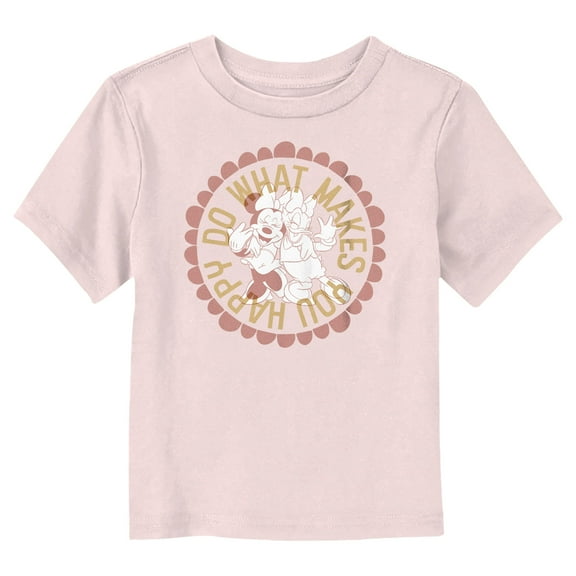 Toddler's Mickey & Friends Do What Makes You Happy Graphic Tee Light Pink 3T