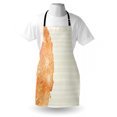 thumbnail image 3 of Flower Apron Tropical Exotic Hawaiian Island Floral in Side Frame with Abstract Stiped Backdrop, Unisex Kitchen Bib Apron with Adjustable Neck for Cooking Baking Gardening, Vermilion, by Ambesonne, 3 of 3