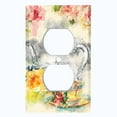 thumbnail image 2 of Metal Light Switch Plate Outlet Cover Flower Teapot ROS007, 2 of 13