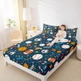 thumbnail image 5 of Feelyou Cartoon Football Baseball Twin Sheet Sets, Basketball Gaming Twin Fitted Sheet, Blue Leopard Print Flat Sheet, Ultra Soft Bedroom Decor, 3-Piece, 5 of 8