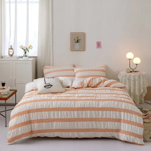 Zhuge Bed Sheets Set, Bedding Sheets Pillowcases Kit, Twin Bed Set, Hotel Bedding, Home Decor(Orange)