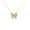 Rose, variant on Pure Elegance Openwork Butterfly Outline Ruby & Blue Sapphire Gemstones 925 Sterling Silver 14K Yellow Gold Over Pendant Necklace Gift For Women