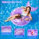 thumbnail image 5 of Float para piscina MoKo para adultos con luces, LED con forma de cola de sirena, 42 pulgadas, color morado, 5 of 8