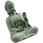 Meditating Buddah Decor Home Garden Buddha Statue Ornaments Green Sandstone