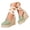 Green, variant on Strappy Wedge Sandals High Top Closed Toe Platform Wedges Shoes Casual Espadrilles Travel Dressy Slide Sandal Black 6